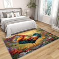thumbnail image 3 of Rooster Rugs for Kitchen Floor - 7x10 Rug, Rooster Rug - Home Decor, Rustic Farmhouse Washable Rugs for Living Room Bedroom, Retro Farm Animal Area Rug, Chicken Carpet, Rooster Gifts for Women, 3 of 7