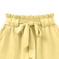 thumbnail image 5 of KICILVS Girls Paperbag Shorts Tie Waist Ruffle Summer Shorts with Pockets Casual Lightweight Daily Wear Play Bottoms 5-14 Years, 5 of 5