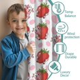thumbnail image 3 of Blackout Kids Curtains,White Cow Strawberry Pattern Childrens Insulated Curtains Set Of 2,Bedroom Essentials,Toddler Room Decor 52x84in(132x213cm), 3 of 5