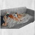 thumbnail image 6 of Cars Soft Flannel Fleece Blanket, Graffiti Style Inspired Sports Car Sprinting Graphic Work with Splash Color Elements, Cozy Plush for Indoor and Outdoor Use, 60" x 80", Grey Orange, by Ambesonne, 6 of 6