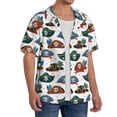 thumbnail image 2 of Gukieu Pirate Hats Print Men's Short-sleeved Shirts, Button-down Pocket Shirts, T-shirts, Beach Vacation Travel Summer Clothing-Large, 2 of 5