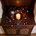 thumbnail image 6 of hulanddfd 4th of July Candle Rings Patriotic Flower Wreath Red White and Blue Candle Holder Patriotic Table Centerpiece Decor for 250th Anniversary Memorial Day, 6 of 6