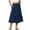 Navy Skirts for Women, variant on Limited Time Deal Iumwxz Ruffle Pleated Lightweight Flare Skirts Skirts for Women Trendy Summer Solid Skirt Elastic Mid Waist Mid-Length Skirt for Ladies Dressy Officewear