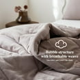 thumbnail image 3 of Simple&Opulence 100% Cotton Muslin Comforter Set Queen Size 88x92”, 3PCS Gauze Comforter for Queen Bed, Soft Lightweight All Seasons Bedding Sets with 2 Pillowcases(Grey-Brown,Queen), 3 of 6