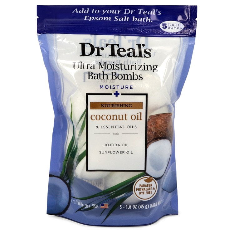 Dr Teal's Ultra Moisturizing Bath Bombs by Dr Teal's Five (5) 1.6 oz