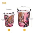thumbnail image 3 of Susaid Cheetah On Toilet Humor Art Print Waterproof Oxford Cloth Storage Circular Laundry Hamper BasketCapacity for Home-Small, 3 of 6