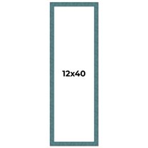 12x40 Frame Blue Rustic Barnwood Solid Wood Picture Frame Width 1.25 Inches | Interior Depth 0.5