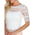 thumbnail image 5 of White Mark Women's Crochet Lace Overlay Mini Dress, 5 of 5
