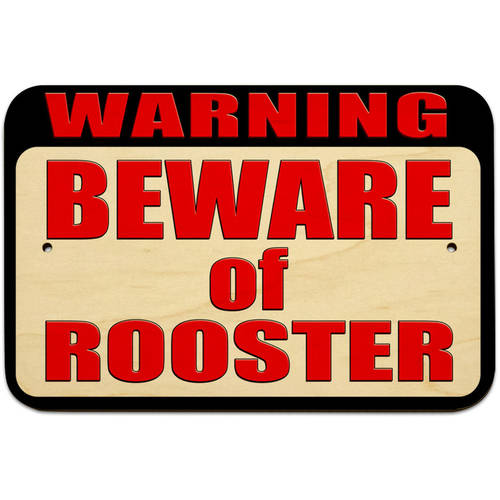 Warning Beware of Rooster Sign - Walmart.com