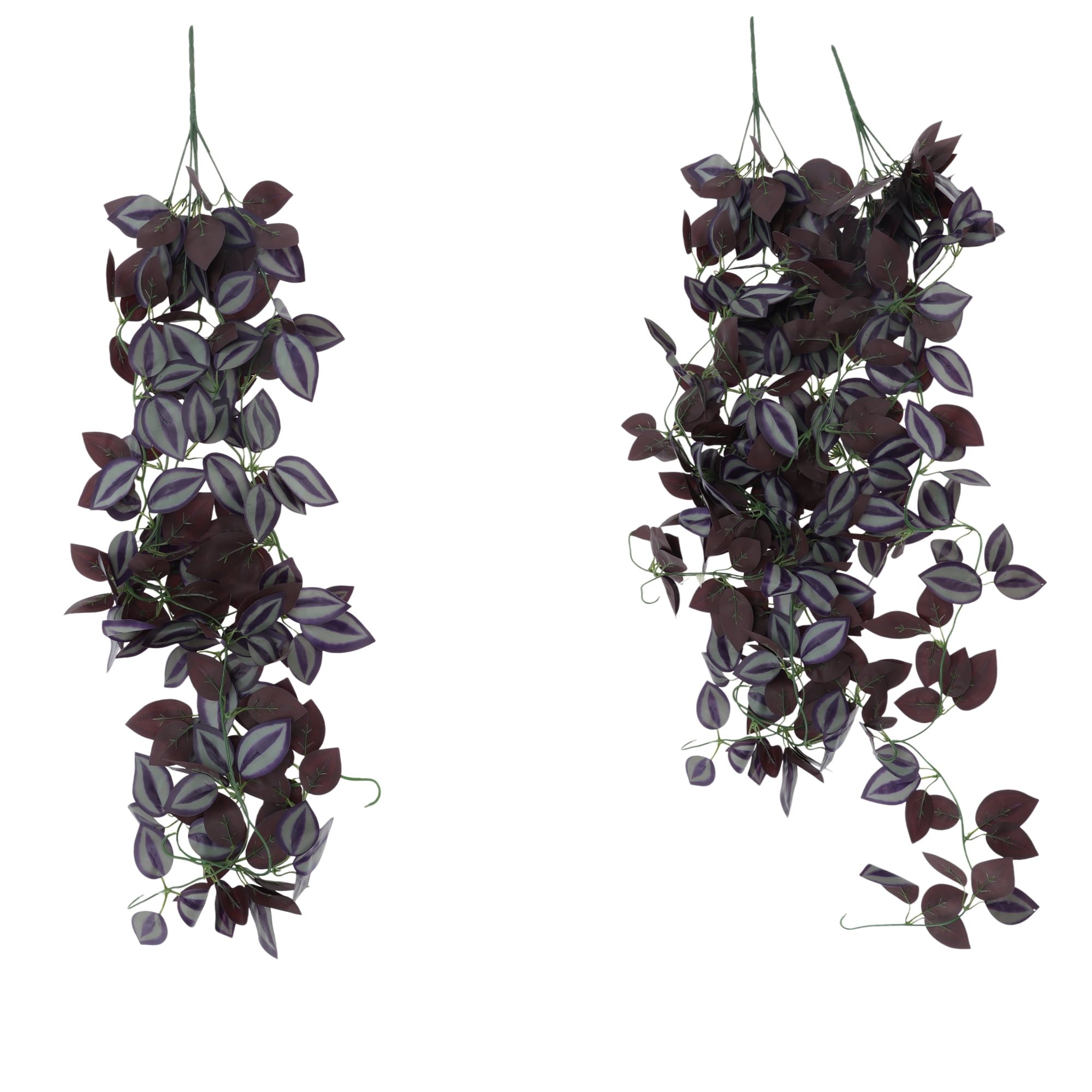 Unique Bargains 2pcs Fake Vines 41.34" Plastic Greenery Artificial Hanging Plants