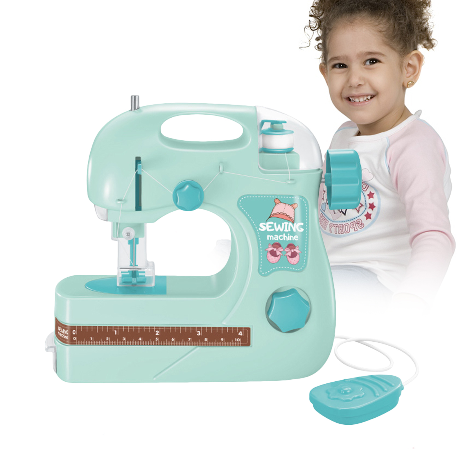 Mini Sewing Machine Kids Sewing Machine With BuiltIn Stitches Double