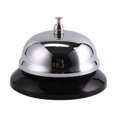thumbnail image 1 of HLONK Classic Stainless Steel Service Bell Restaurant Call Bell Reception Service Bell (Black+Silver), 1 of 6