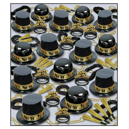 New Year Showtime Gold Deluxe Assortment for 100 guests includes 250 items