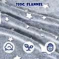 thumbnail image 6 of Bocaoying Soft Blanket 50" x 60", Cozy Throw Blanket Luminous Stars Print for Home Decor, Sofa, Bedroon, Gray, 6 of 7