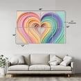 thumbnail image 2 of Classroom 8 Pack Art Acoustic Panels Sound Absorbing Layered Rainbow Heart Paper Cut Style Pastel Colors Decorative Soundproof Wall Panels Self Adhesive for Nursery Kids Game Room 48"x32", 2 of 7
