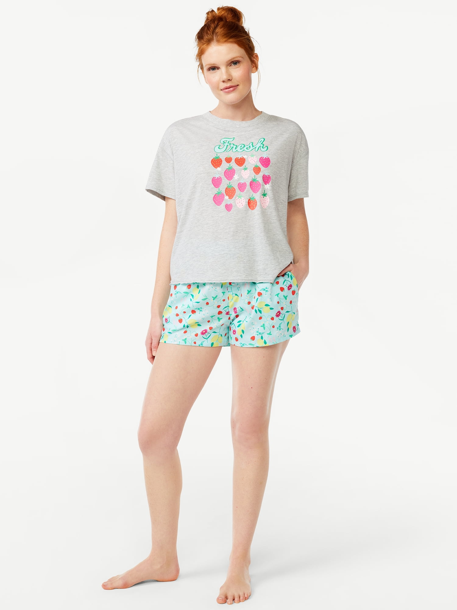 Joyspun Women's Graphic Sleep T-Shirt, Sizes S to 3X