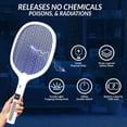 thumbnail image 3 of 2 in 1 Electric Bug Zapper, Mosquitoes Trap Lamp & Racket, USB Rechargeable Electric Fly Swatter for Home and Outdoor Powerful Grid 3-Layer Safety Mesh Safe to Touch, Pack of 2, 3 of 5