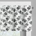 thumbnail image 3 of Ambesonne Black and White Valance Pack of 2, Romantic Botany, 54"X12", Black and White, 3 of 5