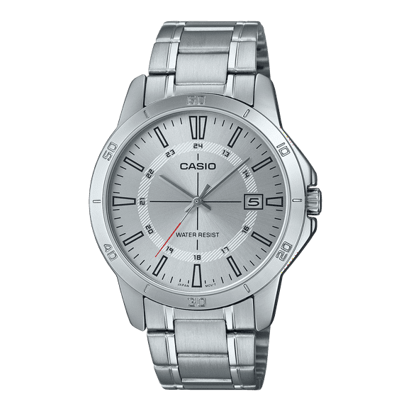 Casio MTP-V004D-7C Stainless Steel Silver Analog Quartz Classic Dress Men Watch