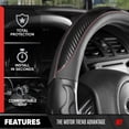 thumbnail image 3 of Motor Trend Redline Flat Bottom Steering Wheel Cover (14.5" - 15.5") - Black, 3 of 10