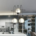 thumbnail image 4 of VONN Lyra 16" ETL Certified Integrated LED Aluminum / Glass Chandelier in Black, 4 of 8