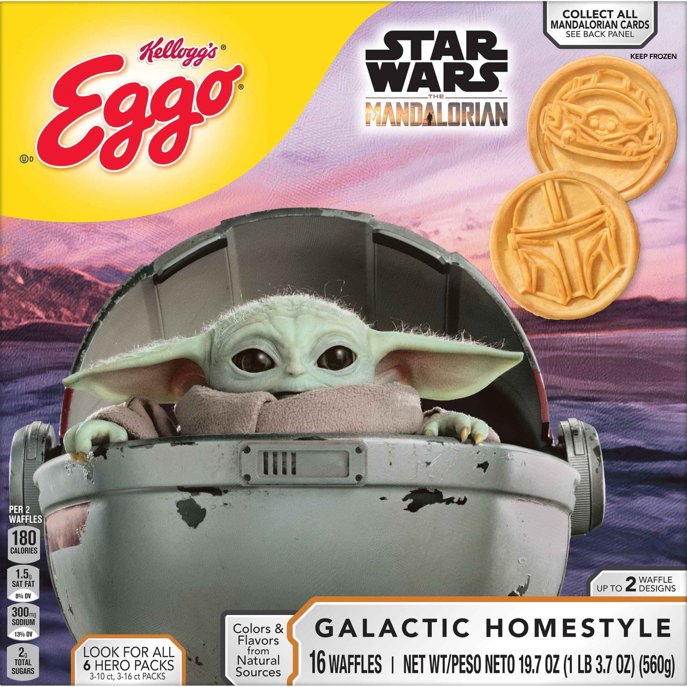 Eggo Star Wars Galactic Homestyle Frozen Waffles, 19.7 oz, 16 Count (Frozen)