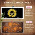 thumbnail image 5 of 1 Pcs 2D Flat License Plate Covers & Frames, Sunflower with For Decorative Front, Waterproof For Decoration Aluminum License Plate Covers & Frames Cover For Men Women, 12" X 6", 5 of 6