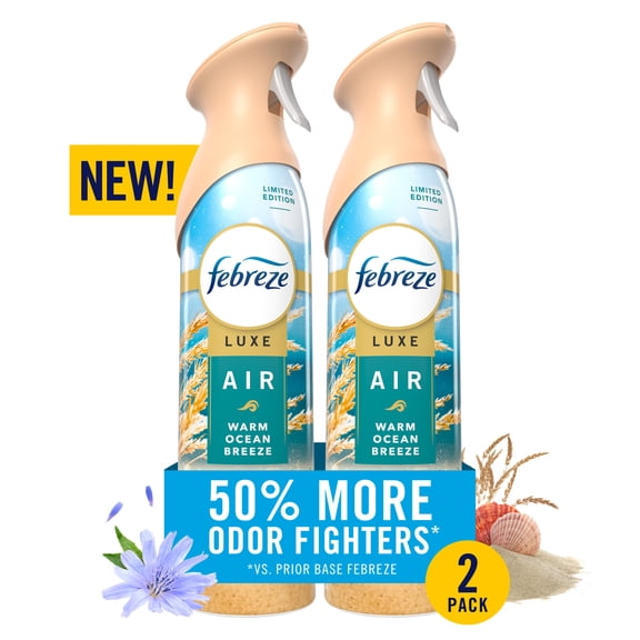Febreze Air Mist Air Freshener Spray, Warm Ocean Breeze, 8.1oz, 2ct