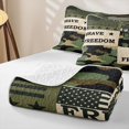 thumbnail image 4 of Manfei Retro Camouflage Quilt King, Countryside Camo King Coverlet Set, Urban Gray, 3 Pieces, 1 Bedspread and 2 Pillowcases, 4 of 7