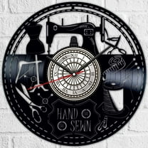 Amblelife Sewing Vinyl Record Wall Clock Retro style Wall clock Silent Home Decor Unique Art Special Home Accessories Creative Personality Gift