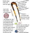 thumbnail image 4 of 2 Pack French Style Cellulose Acetate Tortoise Shell U Shaped Hair Pin Fork Sticks 2 Prong Chignon Pin For Women, 4 of 5