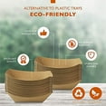 thumbnail image 4 of [1000 Pack] 1 lb Heavy Duty Disposable Kraft Brown Paper Food Trays Grease Resistant Fast Food Paperboard Boat Basket for Parties Picnics Carnival, Holds Tacos Nachos Fries Hot Corn Dog, 1000 Total, 4 of 7