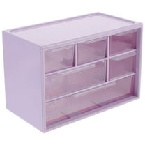 CRAFTHROU 1Pack Rectangular Storage Case for Small Tools with Six-Grid Design in Office