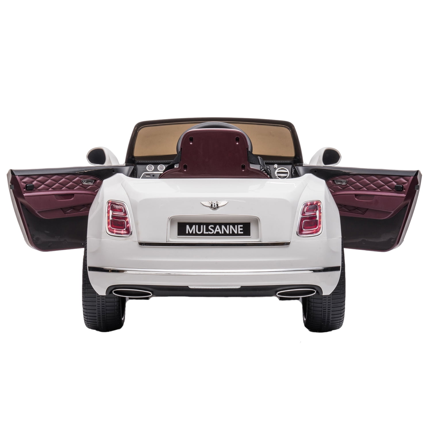 CIPACHO 12 V Electric Kid Ride On Car, Bentley Mulsanne Licensed Cars for Kids, Powered 4 Wheels Motorized Vehicles Children Toys, 2 Speeds, White CIPACHO 12 V Electric Kid Ride On Car, Bentley Mulsanne Licensed Cars for Kids, Powered 4 Wheels Motorized Vehicles Children Toys, 2 Speeds, White
