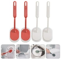 EXHUMKY Shower Brush Cleaning Brush Red 4Pcs 11.8X4.5In