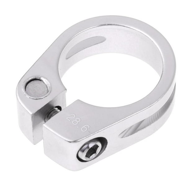 Abrazadera de tija de sillín Impulsor 28,6/30 mm Abrazadera de tubo de tija de sillín Bicicleta infantil Fija 银色 28.6MM