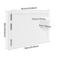 thumbnail image 6 of Modern Partition Door, 35.4x23.6in White Finish, Auto-Close Adjustable Hinges, for Home Office, Cafe and Kitchen, 6 of 15