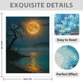 thumbnail image 3 of Diamond Art Kits for Adults - 5d Moonlit Lake Night Scene Diamond Painting for Adults, Diamond Art for Adults Beginners, Diamond Painting Kits for Adults for Home Wall Decor, 3 of 7