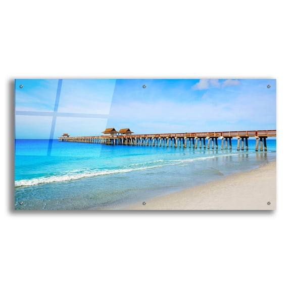 Epic Art 'Naples Florida Pier' by Epic Portfolio, Acrylic Glass Wall Art, 48"x24"