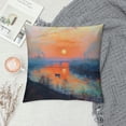 thumbnail image 2 of Orinice Sunset Graphic Decorative Cushion Throw Pillow Cover for Home Couch Living Room Bed Sofa - Durable Material Indoor/Outdoor Decor Gift 1PC 24x24in, 2 of 5