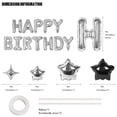 thumbnail image 2 of Banderín de cumpleaños CANREVEL Happy, 16 pulgadas, letras de lámina de mylar plateadas, 2 of 8