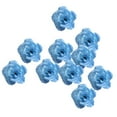 thumbnail image 1 of Decoraciones de seda artificial, flores artificiales, rosas, boda, 10 piezas, 7 cm. Azul, 1 of 8