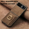 thumbnail image 6 of Compatible Motorola Moto Razr 2023 Case Wallet,Motorola Razr 2023 Wallet Case Leather,Luxury Hard PC+PU Leather Protective Ring Phone Case for Moto Razr 40 Case New Motorola Razr 2023 Case Brown, 6 of 7