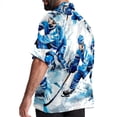 thumbnail image 3 of Ice Hockey Men's Short Sleeve Hawaiian Shirt, Casual Printed Button Down Beach Tops for Summer, Spread Collar Mens Shirts Unisex, 3 of 6