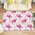 thumbnail image 1 of 6x8 Rug, Sea Turtle Rug Washable Non Slip Soft for Living Room Bedroom, Nursery Turtle Area Rug, Sea Animal Carpet, Preppy Home Decor & Gifts, 1 of 7