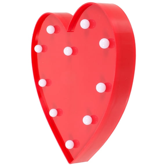 COMPUKAS Bedroom Lamp Red Heart Shaped For Lovers Valentine S Day 2Pcs 9.43X7.86X1.18in