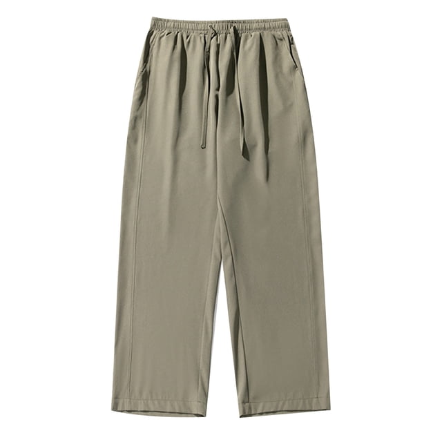WEAIXIMIUNG Men's Overalls 36 X 30 Men's Summer Light and Loose Straight Tube Solid Color Basic Easy To Pants