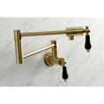 thumbnail image 3 of Kingston Brass KS4107PKL Duchess Wall Mount Pot Filler Faucet, Brushed Brass, 3 of 7