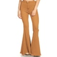 thumbnail image 1 of Feinuhan Jeans Évasés à Taille Haute pour Femme, Brun, XX-Grand, 1 of 5
