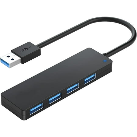 USB Hub,4 Port USB 3.0 Hub, Ultra Slim Portable Data Hub Applicable for iMac Pro, MacBook Air, Mac Mini/Pro, Surface Pro, Notebook PC, Laptop, USB Flash Drives